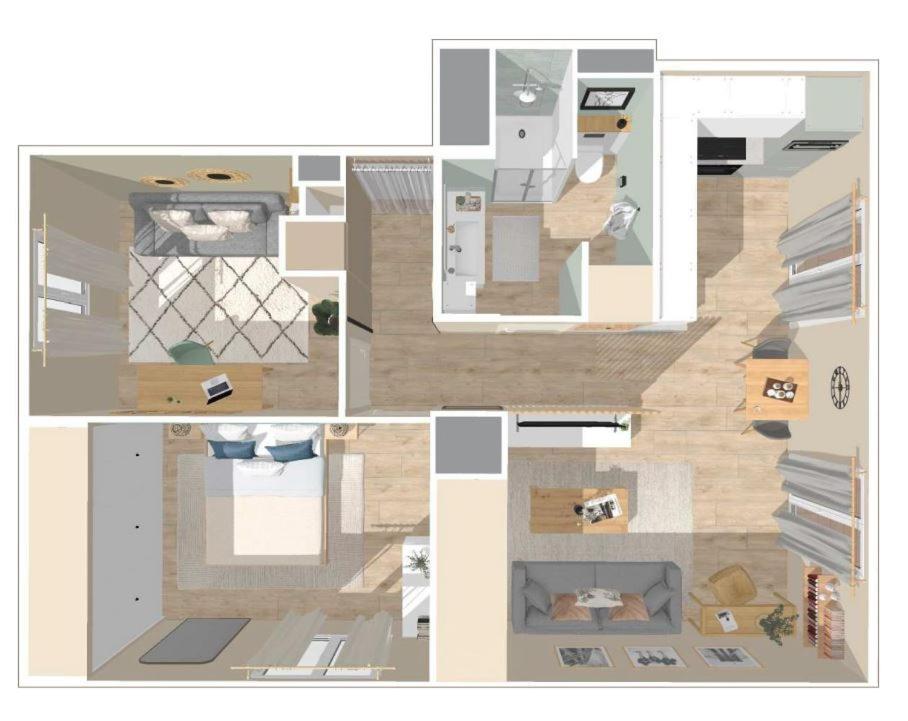 Appartement 2 Queenbed Parking Clim Wifi Aix-en-Provence Kültér fotó